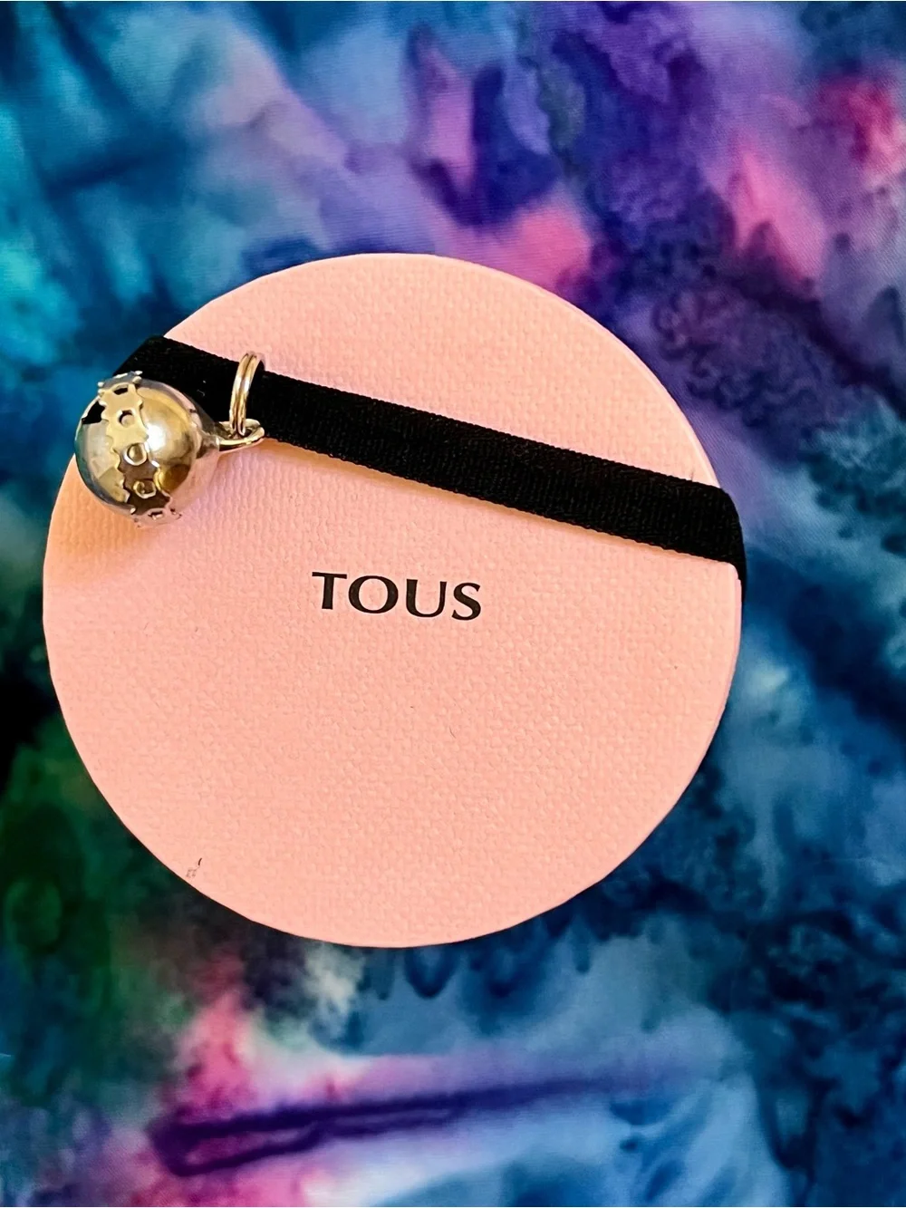 Tous 925 Sterling Silver Pink Bear Bracelet Y2K Barbiecore Enamel Charm + Box